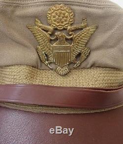 Véritable Ww2 Vintage Us Army Air Force Mission 50 Crusher Hat Bancroft Flighter