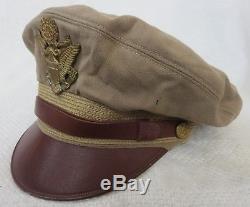 Véritable Ww2 Vintage Us Army Air Force Mission 50 Crusher Hat Bancroft Flighter