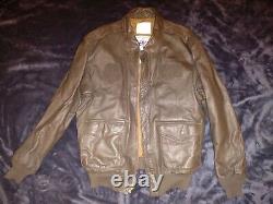 Veste Avirex pour homme Forces aériennes de l'Armée américaine type A-2 en cuir taille grande