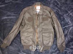 Veste Avirex pour homme Forces aériennes de l'Armée américaine type A-2 en cuir taille grande