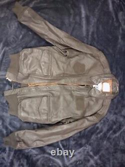 Veste Avirex pour homme Forces aériennes de l'Armée américaine type A-2 en cuir taille grande