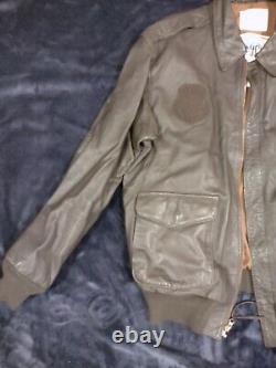 Veste Avirex pour homme Forces aériennes de l'Armée américaine type A-2 en cuir taille grande