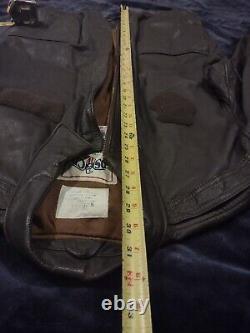 Veste Avirex pour homme Forces aériennes de l'Armée américaine type A-2 en cuir taille grande