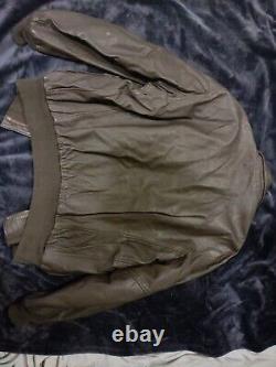 Veste Avirex pour homme Forces aériennes de l'Armée américaine type A-2 en cuir taille grande