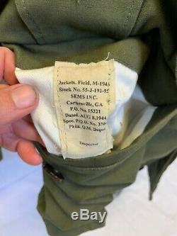 Veste De Combat M1943 Olive Drab Od 46r, Armée De L’air Militaire De La Seconde Guerre Mondiale, 55-j-191-95 Août 1944