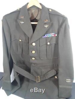 Veste De Robe Verte Des Forces Aériennes De L'armée De La Seconde Guerre Mondiale Majeure 8e 13e Étoile Argentée Dfc Ph Théâtre