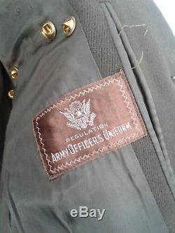 Veste De Robe Verte Des Forces Aériennes De L'armée De La Seconde Guerre Mondiale Majeure 8e 13e Étoile Argentée Dfc Ph Théâtre