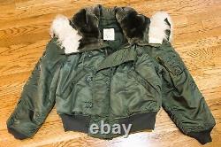 Veste N-2B Vintage de l'US Army Air Force Alpha Bomber USAF 1977 Scovill Taille L