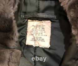 Veste N-2B Vintage de l'US Army Air Force Alpha Bomber USAF 1977 Scovill Taille L