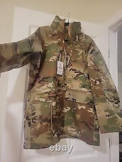 Veste Parka APECS Multicam NWT taille S/R régulière Air Force américaine OCP en nylon pour temps froid