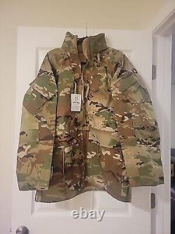 Veste Parka APECS Multicam NWT taille S/R régulière Air Force américaine OCP en nylon pour temps froid