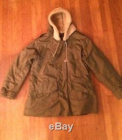 Veste Vintage B-11 Air Force Mouton Hood Militaire