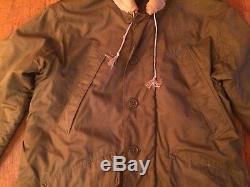 Veste Vintage B-11 Air Force Mouton Hood Militaire