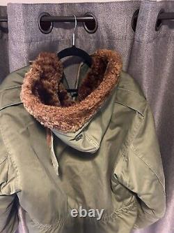 Veste bombardier parka d'hiver B-9 style forces aériennes de l'armée américaine vintage USAAF