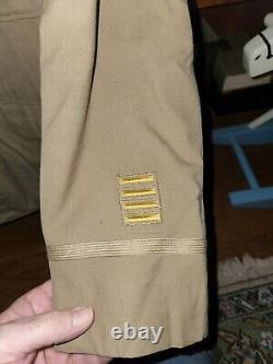 Veste d'officier de l'armée américaine de la Seconde Guerre mondiale en kaki pour les forces aériennes alliées méditerranéennes (MAAF)