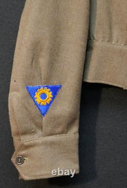 Veste de champ en laine OD Ike nommée de spécialiste ingénieur de l'USAAF de la Seconde Guerre mondiale