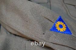 Veste de champ en laine OD Ike nommée de spécialiste ingénieur de l'USAAF de la Seconde Guerre mondiale