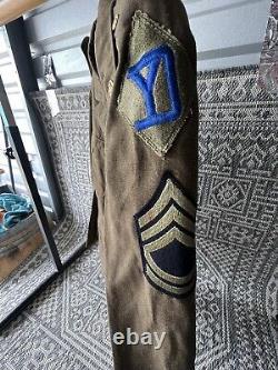 Veste de l'uniforme de l'armée de l'air des États-Unis de la Seconde Guerre mondiale de 1941 CBI Chine Birmanie Inde taille 39L