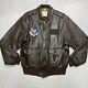 Veste De Pilote En Cuir Vintage Avirex Type A-2 Pour Homme 44l Forces Aériennes De L'armée