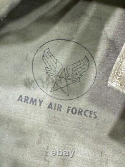 Veste de survie de pilote de la Force aérienne de l'Armée de l'air américaine de la Seconde Guerre mondiale avec étui USAAF Issue