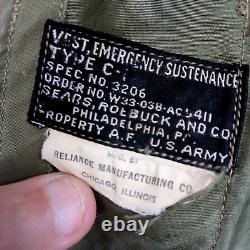 Veste de survie et de subsistance C-1 de l'armée de l'air de l'US Army Air Force de la Seconde Guerre mondiale Sears Roebuck