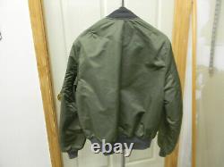 Veste de vol Vintage de l'armée de l'air de taille intermédiaire 38 MA-1 fabriquée aux États-Unis 2F0