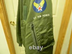 Veste de vol Vintage de l'armée de l'air de taille intermédiaire 38 MA-1 fabriquée aux États-Unis 2F0