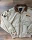 Veste De Vol Bombardier Avirex Vintage En Tan Type A-2 30-1415 Armée De L'air S Homme