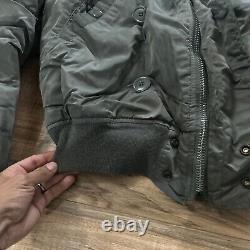 Veste de vol d'équipage aérien militaire américain vintage avec capuche attachée N2B, taille moyenne