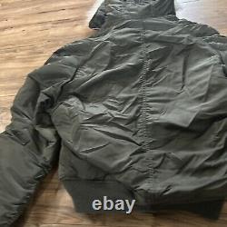 Veste de vol d'équipage aérien militaire américain vintage avec capuche attachée N2B, taille moyenne