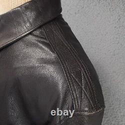 Veste de vol en cuir VTG LL Bean A-2 pour hommes 44 Long Marron Bomber de l'armée de l'air A2 des années 90