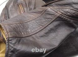 Veste en cuir brun moyen de type B-9 de l'Armée de l'Air des États-Unis Vintage Avirex Limited