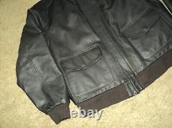 Veste en cuir de pilote de l'US Army Air Force Type A-2 taille 2xlg / Xxlg régulière