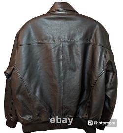 Veste en cuir véritable de l'US ARMY AIR FORCE Type A-2 pour hommes pilotes Taille XL Marron foncé