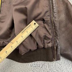 Veste en cuir vintage pour homme, taille 40, marron, Avirex, Forces aériennes de l'armée U.S., Type A-2.