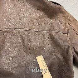 Veste en cuir vintage pour homme, taille 40, marron, Avirex, Forces aériennes de l'armée U.S., Type A-2.