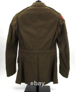 Veste en laine de l'US Army Air Corps de la Seconde Guerre mondiale, olive, 9e armée, plage de Utah, nord-est de l'Europe, taille 35L