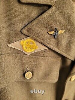 Veste uniforme de l'US Army Air Corp de la Seconde Guerre mondiale de 1941, taille 38L, pour les 10e forces aériennes du CBI