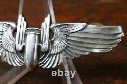 Vintage 1940s Original Ww2 Us Army Air Force Aerial Gunner Ailes 3 Pin Sterling