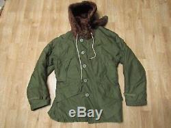 Vintage B-11 Air Force Veste Alpaca Militaire Seconde Guerre Mondiale Us Army Flight Manteau Sz 34