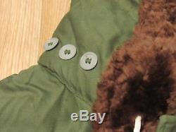 Vintage B-11 Air Force Veste Alpaca Militaire Seconde Guerre Mondiale Us Army Flight Manteau Sz 34