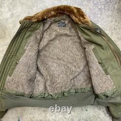 Vintage B-15 Army Air Force Jacket Wwii 40s Taille 36 Talon Zipper