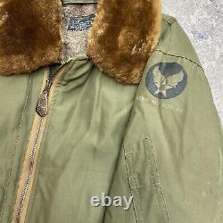 Vintage B-15 Army Air Force Jacket Wwii 40s Taille 36 Talon Zipper