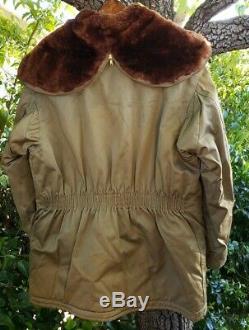 Vintage B-9 Parka Veste De Terrain 2e Gm Forces De L'air De L'armée Great Cond Rare