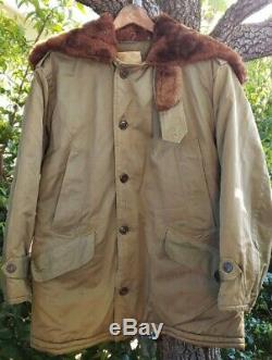 Vintage B-9 Parka Veste De Terrain 2e Gm Forces De L'air De L'armée Great Cond Rare