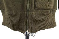 Vintage Des Années 30 Des Années 40 Hommes Olive C-2 Cardigan Militaire Armée Militaire Ww2 46