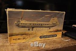 Vintage En Boîte Biller Tin Wind Up Army Us Air Force En Hélicoptère Militaire Jouet