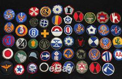 Vintage Lot Wwii U. S. Patches Militaires Army Air Force Plus De 100 Différents