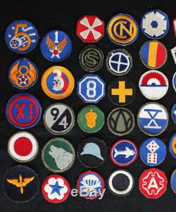 Vintage Lot Wwii U. S. Patches Militaires Army Air Force Plus De 100 Différents