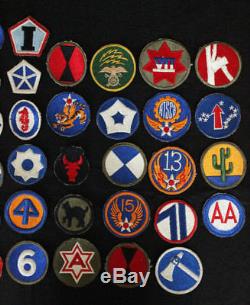 Vintage Lot Wwii U. S. Patches Militaires Army Air Force Plus De 100 Différents